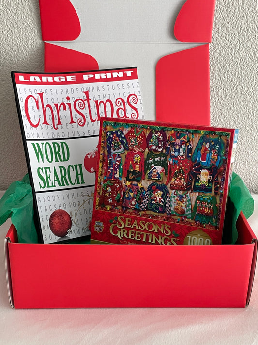 Jigsaw Puzzle And Puzzle Book Gift Box Holiday Theme 1000 pieces